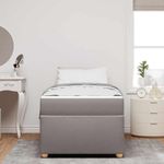 Casa si Gradina - Mobilier - Paturi si accesorii - Paturi - Cadru de pat cu saltea Altele Gri taupe 90 x 200 cm tesatura - Infinity.ro