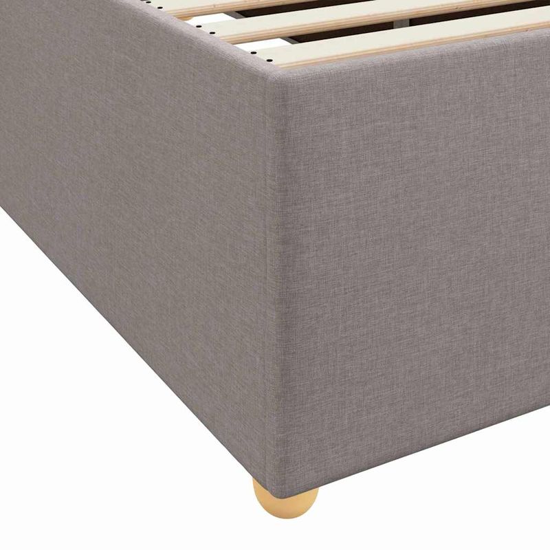 Casa si Gradina - Mobilier - Paturi si accesorii - Paturi - Cadru de pat cu saltea Altele Gri taupe 90 x 200 cm tesatura - Infinity.ro
