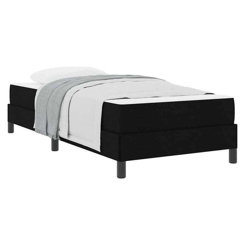 Casa si Gradina - Mobilier - Paturi si accesorii - Paturi - Pat cu arcuri Altele Negru 80 x 200 cm tesatura - Infinity.ro