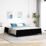 Casa si Gradina - Mobilier - Paturi si accesorii - Paturi - Pat cu arcuri Altele Negru 180 x 200 cm tesatura - Infinity.ro