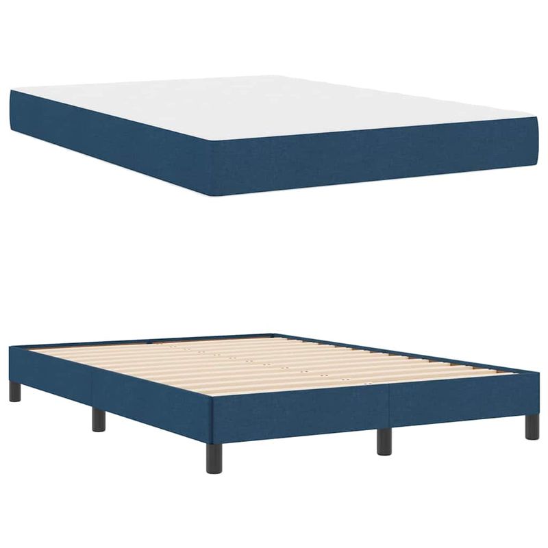 Casa si Gradina - Mobilier - Paturi si accesorii - Paturi - Pat cu arcuri Altele albastru 160 x 200 cm tesatura - Infinity.ro