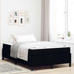 Casa si Gradina - Mobilier - Paturi si accesorii - Paturi - Pat cu arcuri Negru, Negru 120 x 200 cm - Infinity.ro