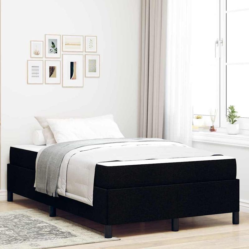 Casa si Gradina - Mobilier - Paturi si accesorii - Paturi - Pat cu arcuri Negru, Negru 120 x 200 cm - Infinity.ro