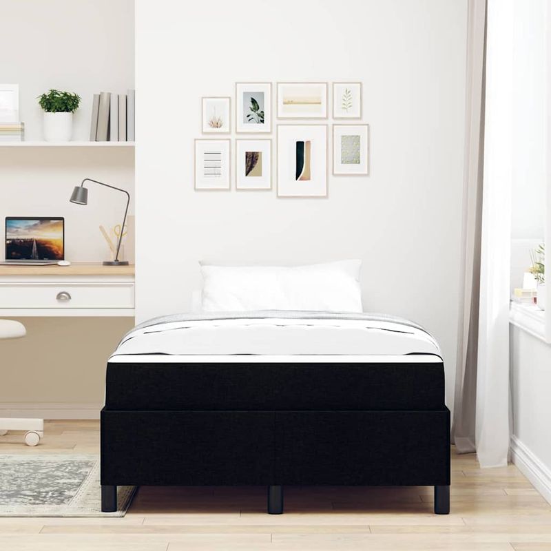 Casa si Gradina - Mobilier - Paturi si accesorii - Paturi - Pat cu arcuri Negru, Negru 120 x 200 cm - Infinity.ro
