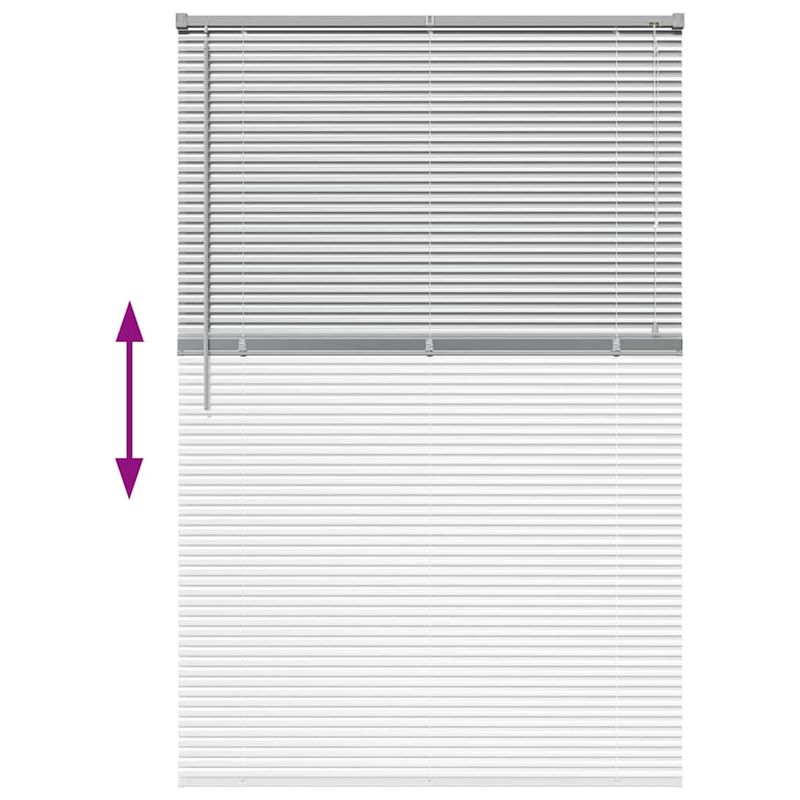 Casa si Gradina - Textile si covoare - Rulouri si jaluzele - Jaluzea pentru Fereastra Argintiu 80 x 130 cm Aluminiu - Infinity.ro