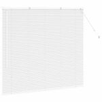 Casa si Gradina - Textile si covoare - Rulouri si jaluzele - Jaluzea pentru Fereastra cu perdele Altele Manual Alb 80 x 130 cm Aluminiu - Infinity.ro