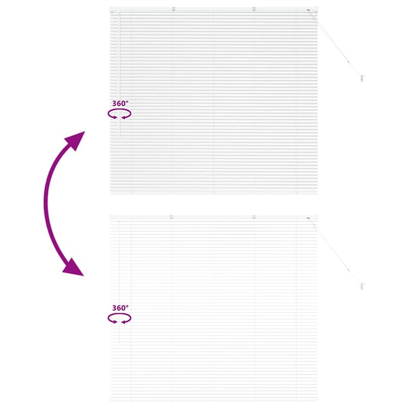 Casa si Gradina - Textile si covoare - Rulouri si jaluzele - Jaluzea pentru Fereastra cu perdele Altele Manual Alb 80 x 130 cm Aluminiu - Infinity.ro