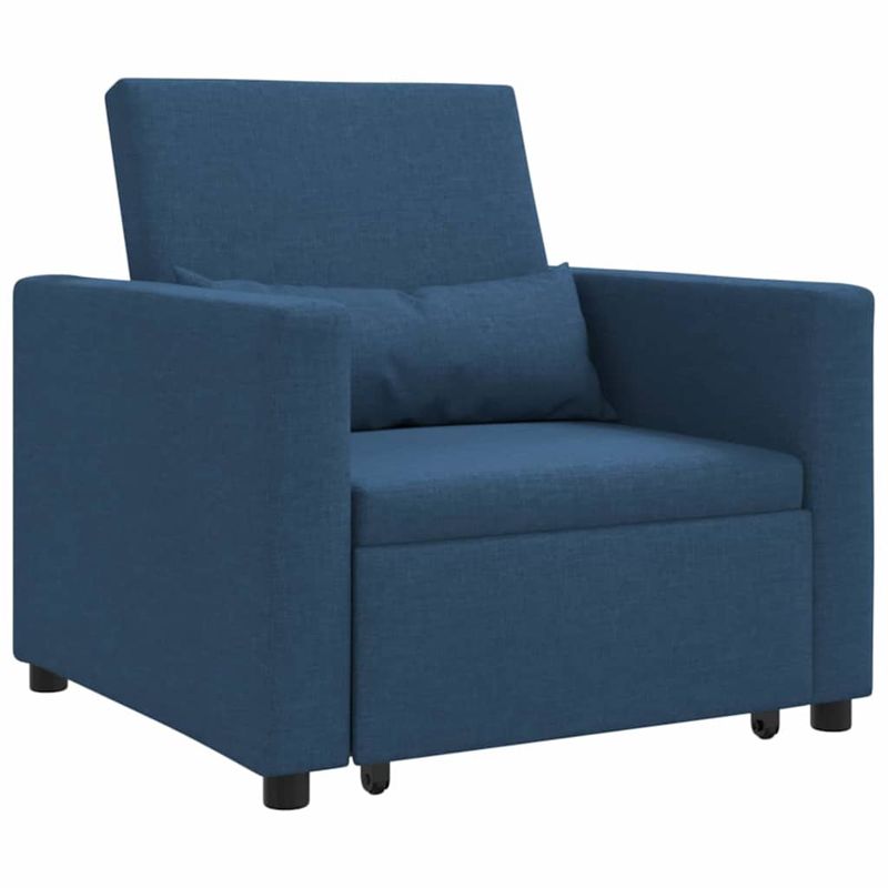 Casa si Gradina - Mobilier - Scaune si fotolii - Fotolii - Fotoliu Pat 3 In 1 Convertible Albastru Tesatura - Infinity.ro