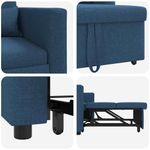 Casa si Gradina - Mobilier - Scaune si fotolii - Fotolii - Fotoliu Pat 3 In 1 Convertible Albastru Tesatura - Infinity.ro