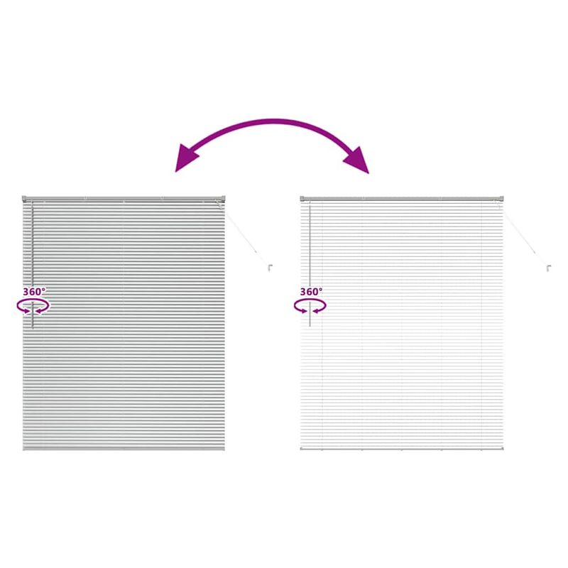 Casa si Gradina - Textile si covoare - Rulouri si jaluzele - Jaluzea pentru Fereastra Argintiu 80 x 130 cm Aluminiu - Infinity.ro