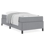 Casa si Gradina - Mobilier - Paturi si accesorii - Paturi - Pat cu arcuri Gri deschis, Negru 80 x 200 cm - Infinity.ro