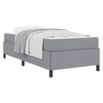 Casa si Gradina - Mobilier - Paturi si accesorii - Paturi - Pat cu arcuri Gri deschis, Negru 80 x 200 cm - Infinity.ro