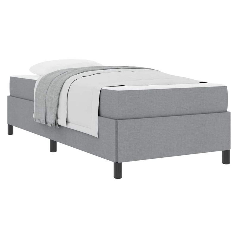 Casa si Gradina - Mobilier - Paturi si accesorii - Paturi - Pat cu arcuri Gri deschis, Negru 80 x 200 cm - Infinity.ro