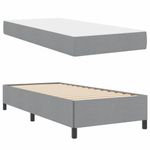 Casa si Gradina - Mobilier - Paturi si accesorii - Paturi - Pat cu arcuri Gri deschis, Negru 80 x 200 cm - Infinity.ro
