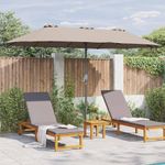 Casa si Gradina - Gradina si terasa - Umbrele si pavilioane - Umbrele - Parasol de Gradina Gri taupe 380 x 196 x 235 cm - Infinity.ro