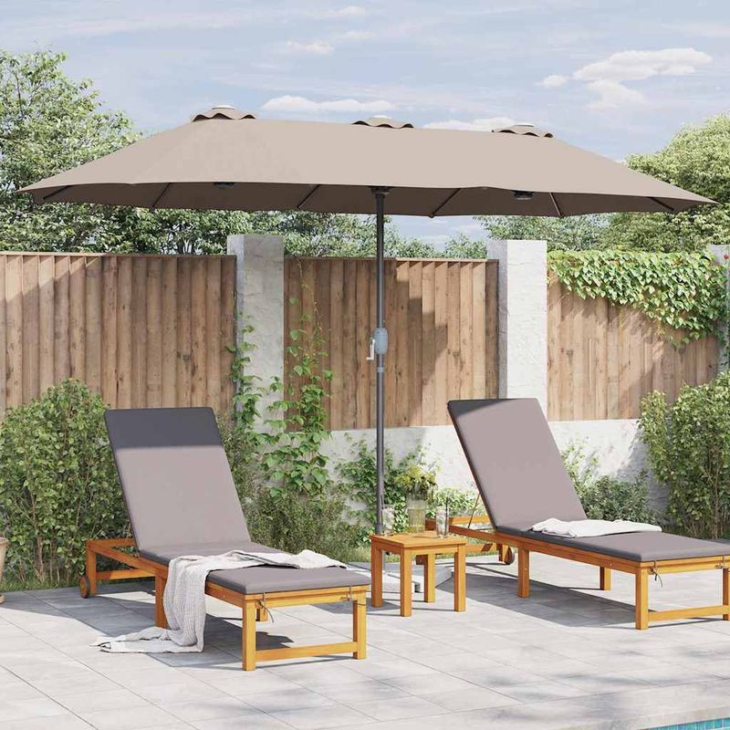 Casa si Gradina - Gradina si terasa - Umbrele si pavilioane - Umbrele - Parasol de Gradina Gri taupe 380 x 196 x 235 cm - Infinity.ro