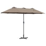 Casa si Gradina - Gradina si terasa - Umbrele si pavilioane - Umbrele - Parasol de Gradina Gri taupe 380 x 196 x 235 cm - Infinity.ro
