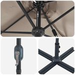 Casa si Gradina - Gradina si terasa - Umbrele si pavilioane - Umbrele - Parasol de Gradina Gri taupe 380 x 196 x 235 cm - Infinity.ro