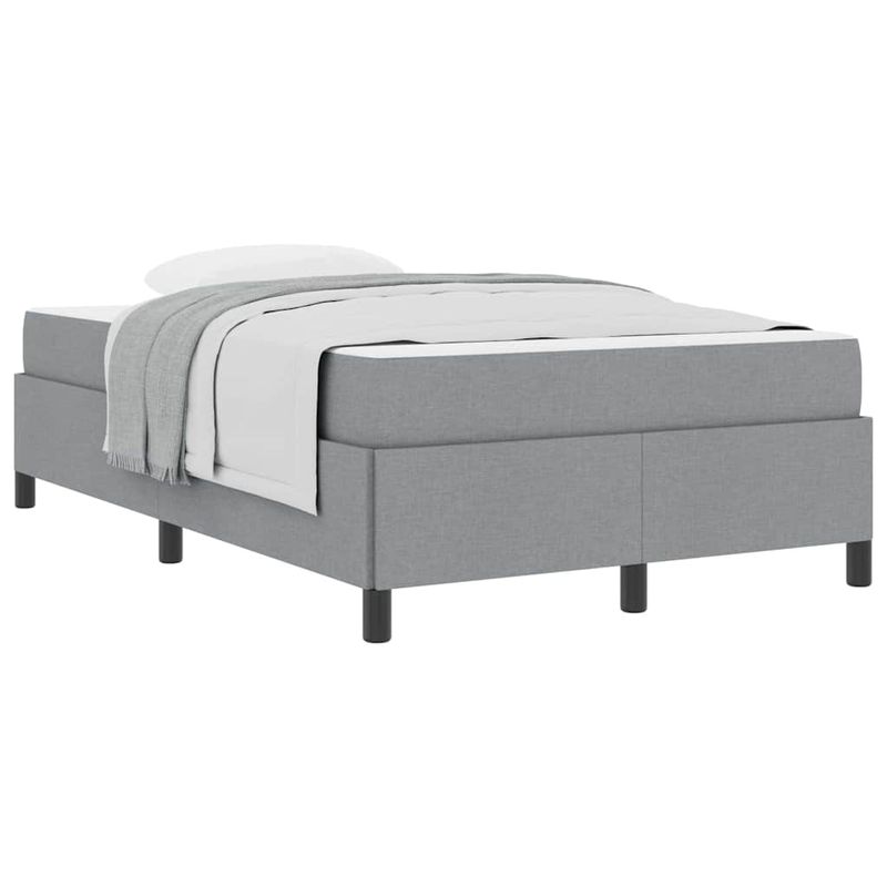 Casa si Gradina - Mobilier - Paturi si accesorii - Paturi - Pat cu arcuri Gri deschis, Negru 120 x 190 cm - Infinity.ro