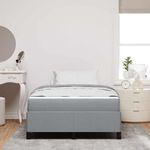 Casa si Gradina - Mobilier - Paturi si accesorii - Paturi - Pat cu arcuri Gri deschis, Negru 120 x 190 cm - Infinity.ro