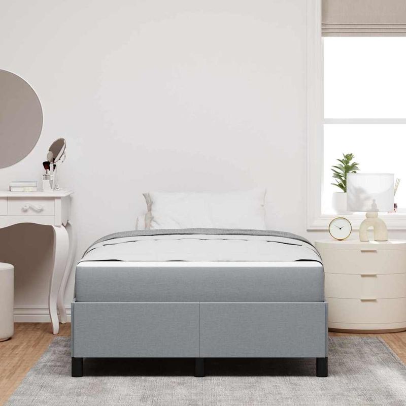 Casa si Gradina - Mobilier - Paturi si accesorii - Paturi - Pat cu arcuri Gri deschis, Negru 120 x 190 cm - Infinity.ro