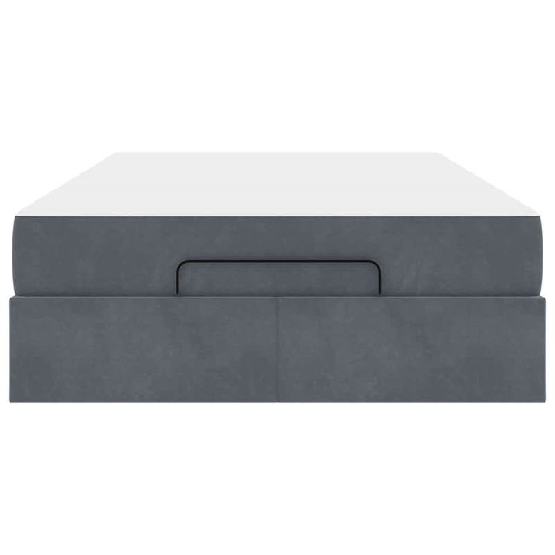 Casa si Gradina - Mobilier - Paturi si accesorii - Paturi - Cadru de pat cu depozitare Gri inchis 140 x 190 cm Catifea - Infinity.ro