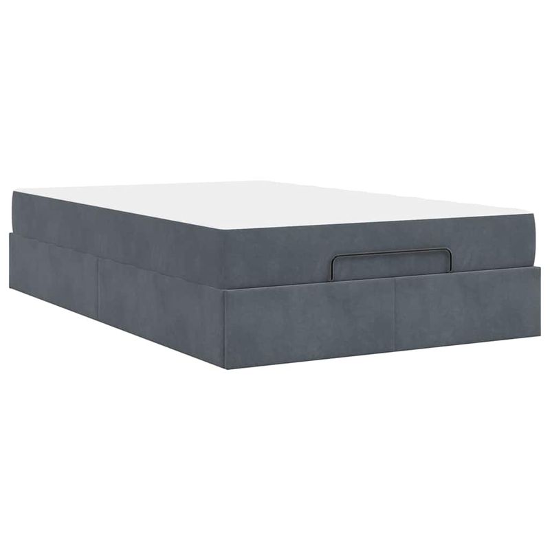 Casa si Gradina - Mobilier - Paturi si accesorii - Paturi - Cadru de pat cu depozitare Gri inchis 140 x 190 cm Catifea - Infinity.ro