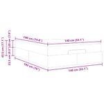 Casa si Gradina - Mobilier - Paturi si accesorii - Paturi - Cadru de pat cu depozitare Gri inchis 140 x 190 cm Catifea - Infinity.ro