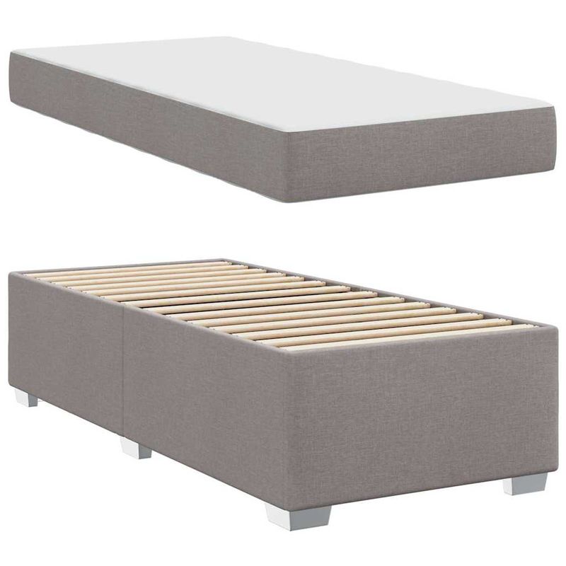 Casa si Gradina - Mobilier - Paturi si accesorii - Paturi - Cadru de pat Altele Gri taupe 90 x 190 cm tesatura - Infinity.ro