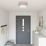 Casa si Gradina - Corpuri si surse de iluminat - Veioze si lampi - Lampi de veghe - Lustra, taupe, montaj incastrat, Ø 38 cm, tesatura, E27 - Infinity.ro