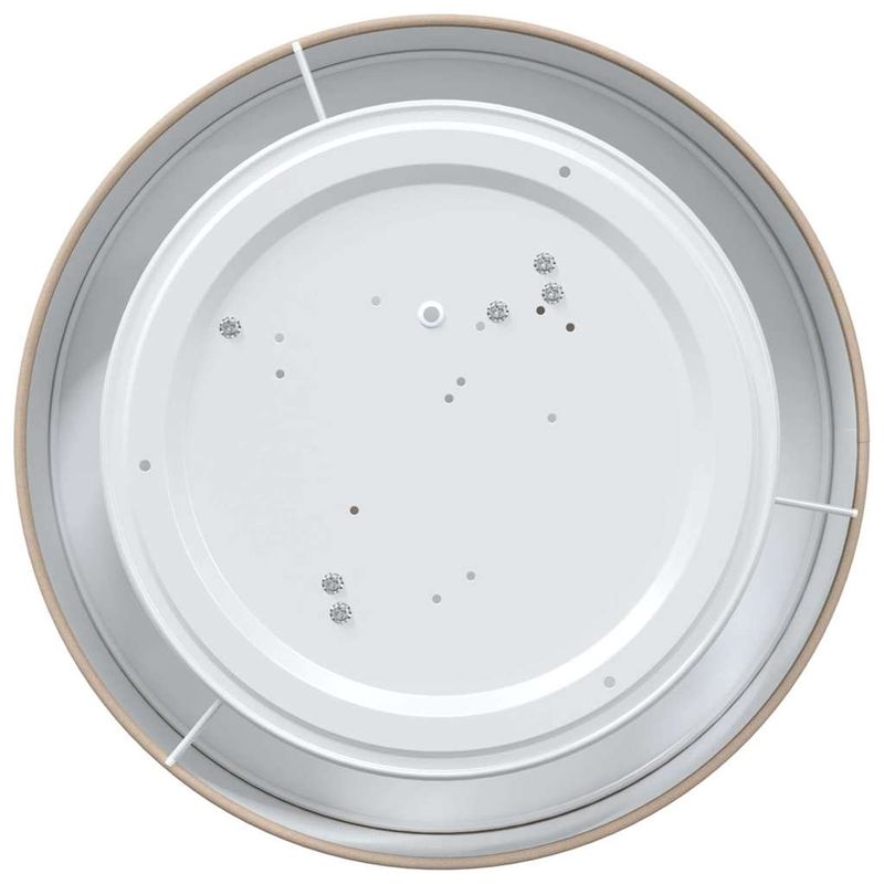 Casa si Gradina - Corpuri si surse de iluminat - Veioze si lampi - Lampi de veghe - Lustra, taupe, montaj incastrat, Ø 38 cm, tesatura, E27 - Infinity.ro