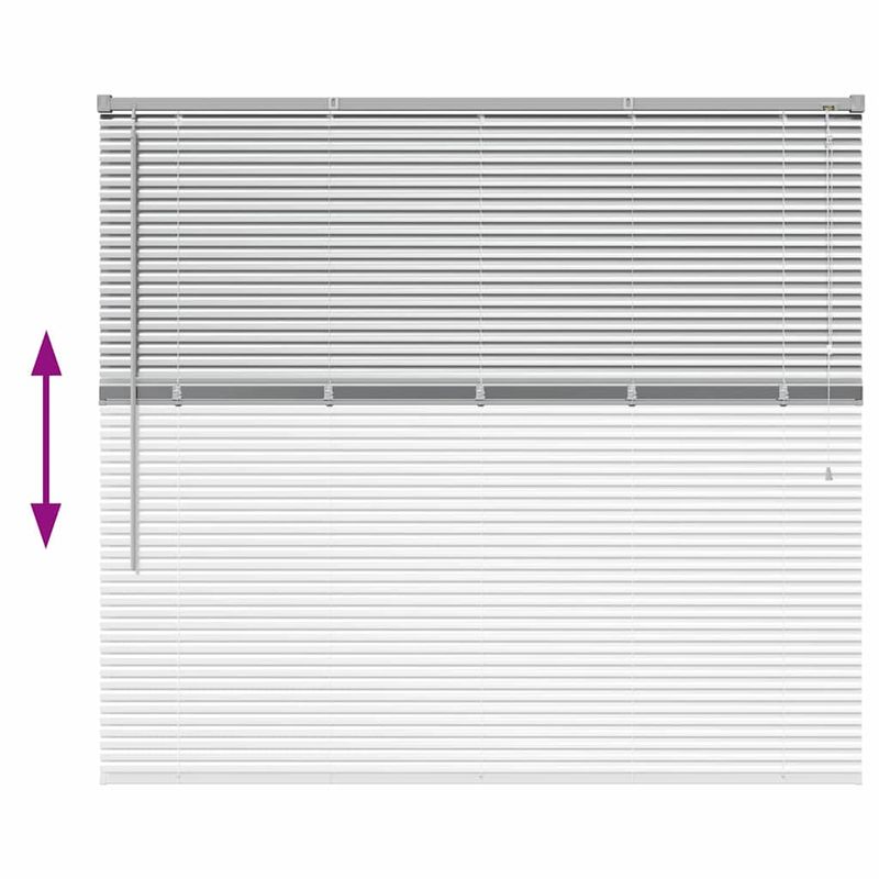 Casa si Gradina - Textile si covoare - Rulouri si jaluzele - Jaluzea pentru Fereastra Argintiu 80 x 130 cm Aluminiu - Infinity.ro