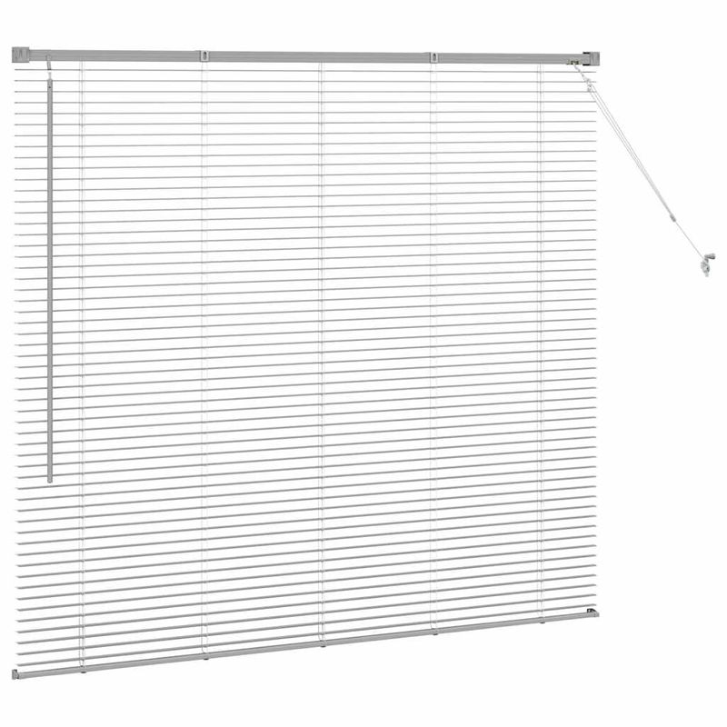 Casa si Gradina - Textile si covoare - Rulouri si jaluzele - Jaluzea pentru Fereastra Argintiu 80 x 130 cm Aluminiu - Infinity.ro