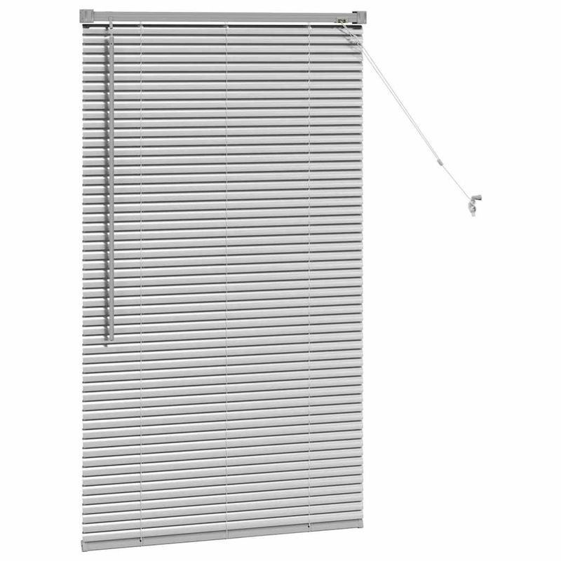 Casa si Gradina - Textile si covoare - Rulouri si jaluzele - Jaluzea pentru Fereastra Argintiu 80 x 130 cm Aluminiu - Infinity.ro