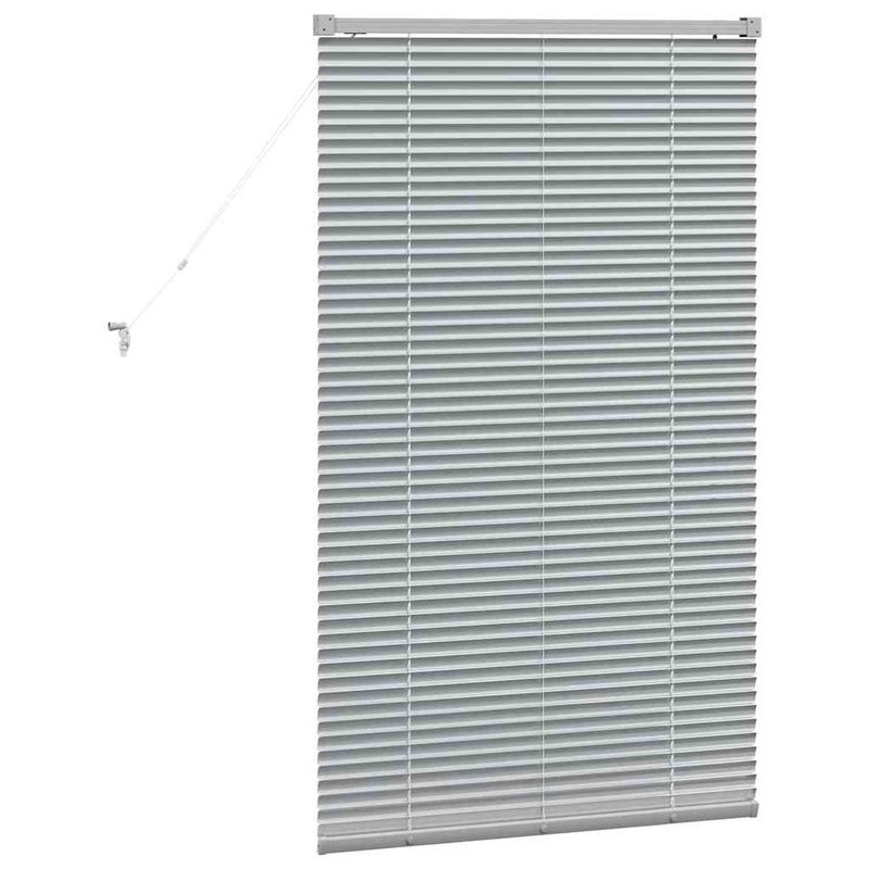 Casa si Gradina - Textile si covoare - Rulouri si jaluzele - Jaluzea pentru Fereastra Argintiu 80 x 130 cm Aluminiu - Infinity.ro