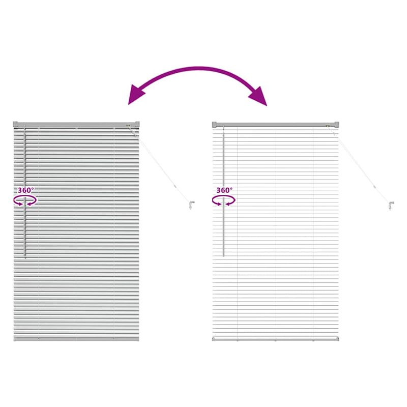 Casa si Gradina - Textile si covoare - Rulouri si jaluzele - Jaluzea pentru Fereastra Argintiu 80 x 130 cm Aluminiu - Infinity.ro
