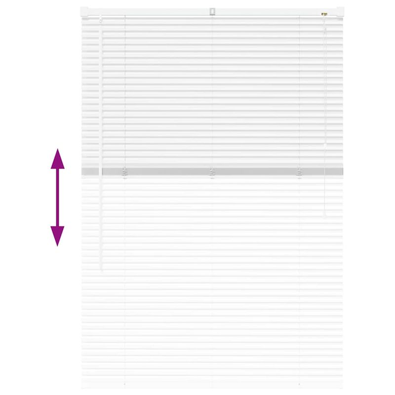 Casa si Gradina - Textile si covoare - Rulouri si jaluzele - Jaluzea pentru Fereastra cu perdele Altele Manual Alb 80 x 130 cm Aluminiu - Infinity.ro