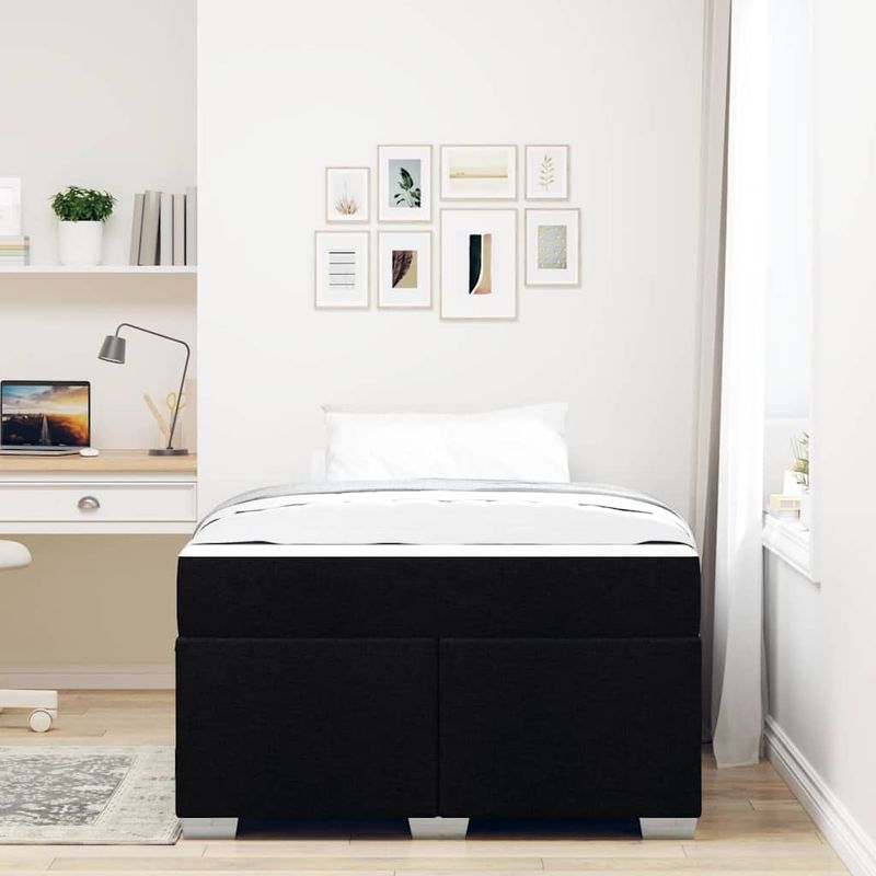 Casa si Gradina - Mobilier - Paturi si accesorii - Paturi - Cadru de pat Altele Negru 120 x 200 cm tesatura - Infinity.ro