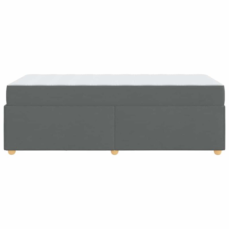 Casa si Gradina - Mobilier - Paturi si accesorii - Paturi - Cadru de pat cu saltea Altele Gri inchis 90 x 200 cm tesatura - Infinity.ro