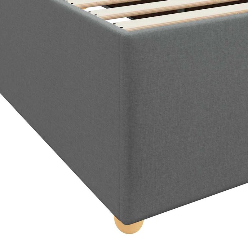Casa si Gradina - Mobilier - Paturi si accesorii - Paturi - Cadru de pat cu saltea Altele Gri inchis 90 x 200 cm tesatura - Infinity.ro