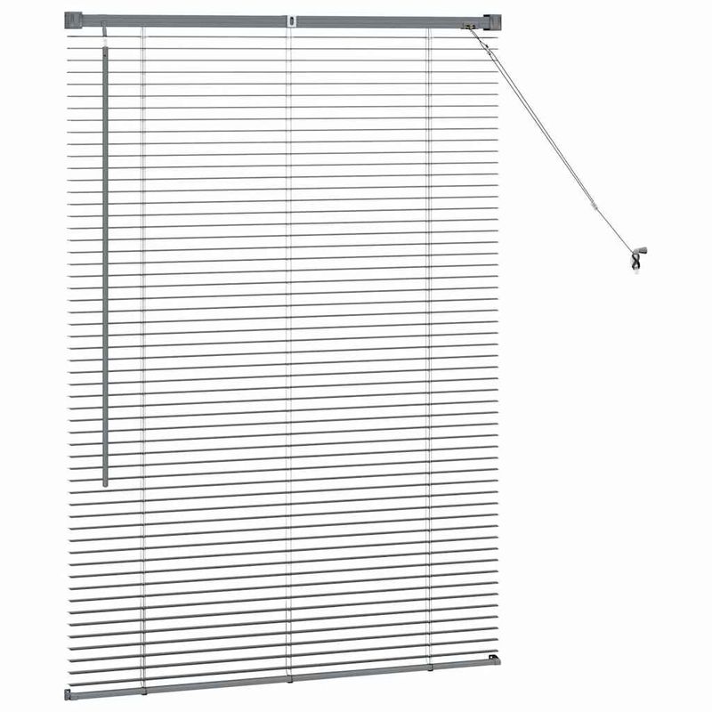 Casa si Gradina - Textile si covoare - Rulouri si jaluzele - Jaluzea pentru Fereastra Gri inchis 80 x 130 cm Aluminiu - Infinity.ro