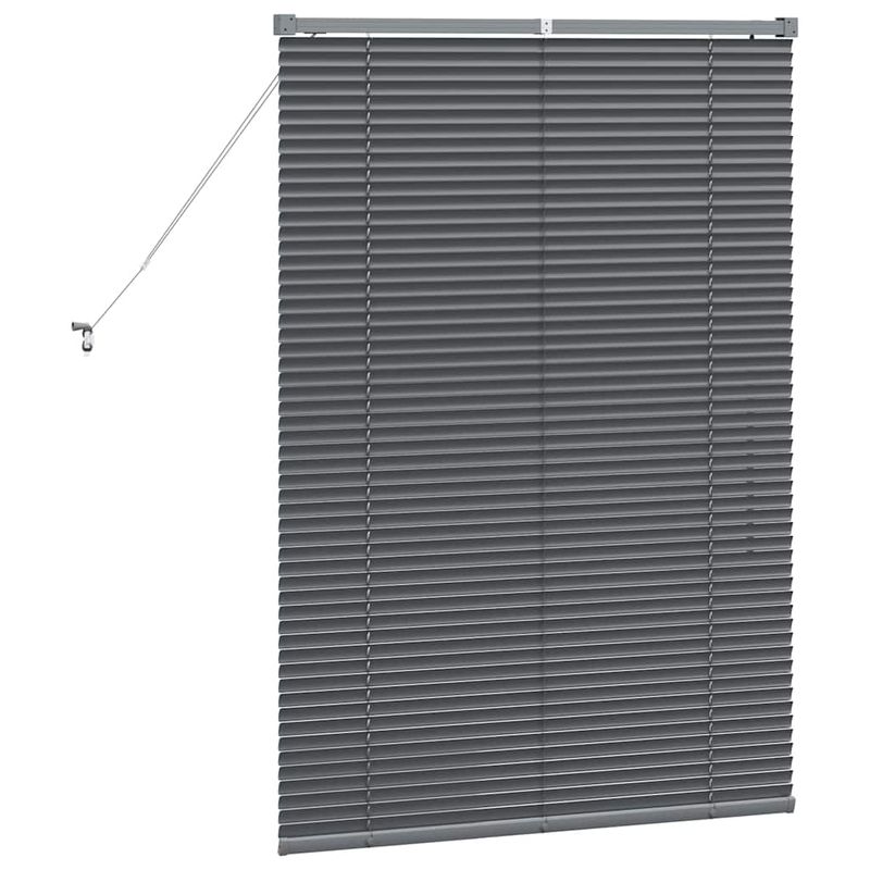 Casa si Gradina - Textile si covoare - Rulouri si jaluzele - Jaluzea pentru Fereastra Gri inchis 80 x 130 cm Aluminiu - Infinity.ro