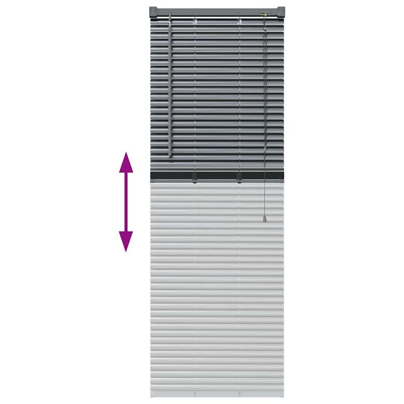 Casa si Gradina - Textile si covoare - Rulouri si jaluzele - Jaluzea pentru Fereastra Gri inchis 80 x 130 cm Aluminiu - Infinity.ro