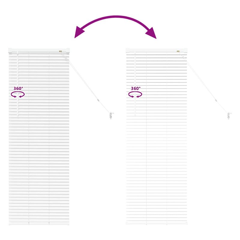 Casa si Gradina - Textile si covoare - Rulouri si jaluzele - Jaluzea pentru Fereastra cu perdele Altele Manual Alb 80 x 130 cm Aluminiu - Infinity.ro