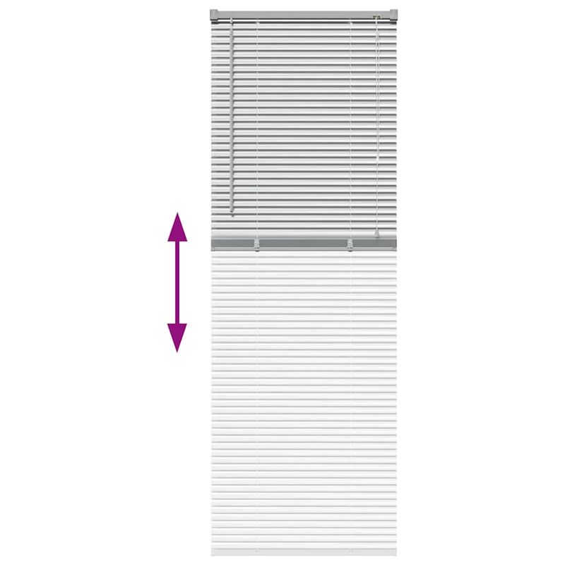 Casa si Gradina - Textile si covoare - Rulouri si jaluzele - Jaluzea pentru Fereastra Argintiu 80 x 130 cm Aluminiu - Infinity.ro