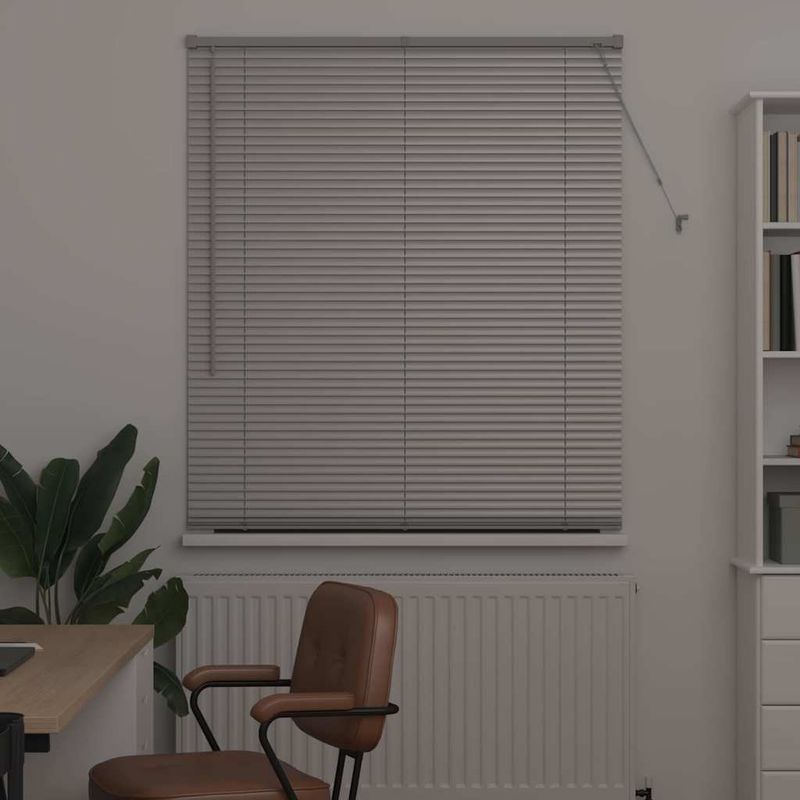 Casa si Gradina - Textile si covoare - Rulouri si jaluzele - Jaluzea pentru Fereastra Argintiu 80 x 130 cm Aluminiu - Infinity.ro