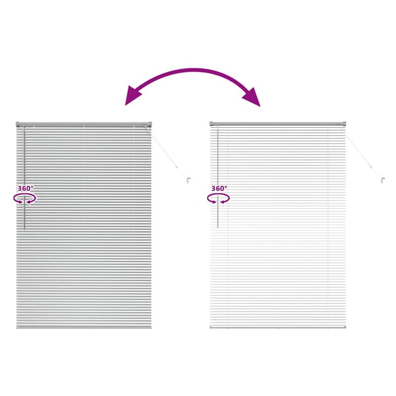 Casa si Gradina - Textile si covoare - Rulouri si jaluzele - Jaluzea pentru Fereastra Argintiu 80 x 130 cm Aluminiu - Infinity.ro