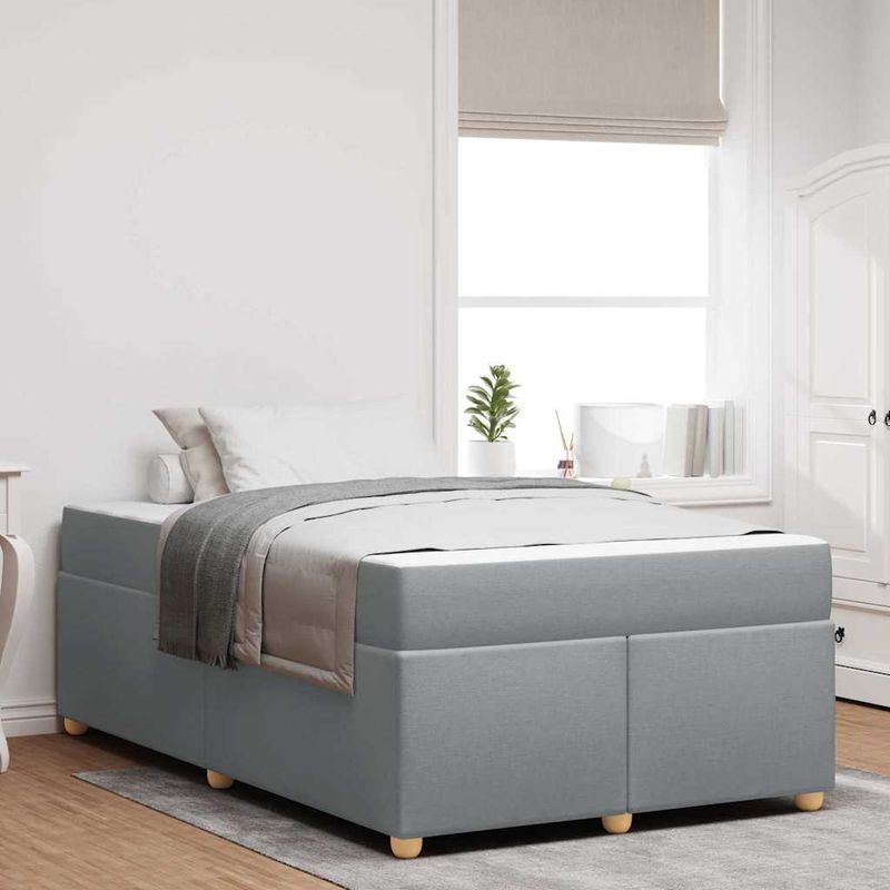 Casa si Gradina - Mobilier - Paturi si accesorii - Paturi - Cadru de pat cu saltea Altele Gri deschis 120 x 200 cm tesatura - Infinity.ro