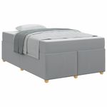 Casa si Gradina - Mobilier - Paturi si accesorii - Paturi - Cadru de pat cu saltea Altele Gri deschis 120 x 200 cm tesatura - Infinity.ro