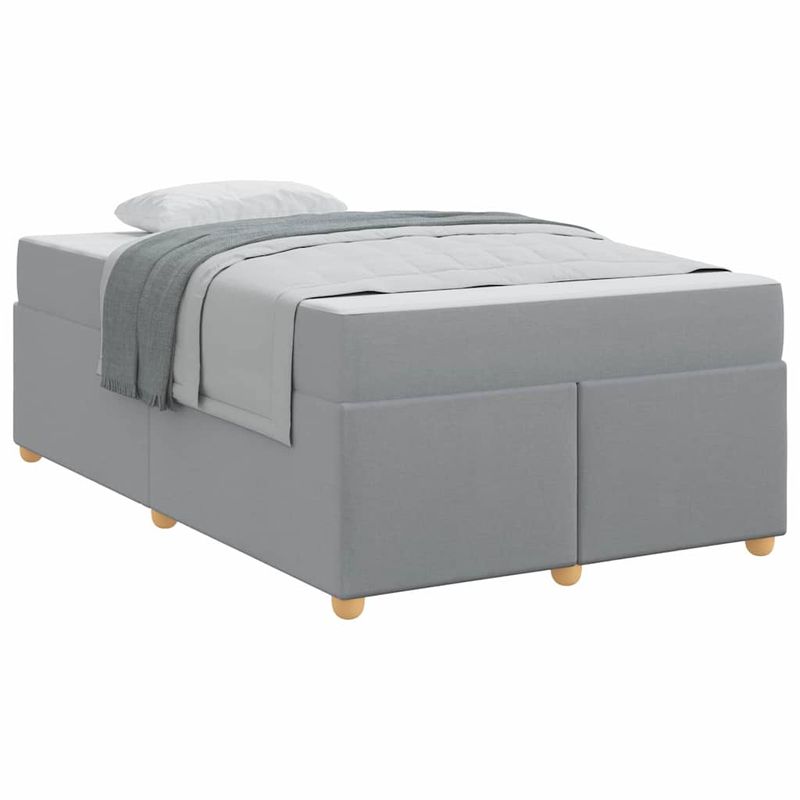 Casa si Gradina - Mobilier - Paturi si accesorii - Paturi - Cadru de pat cu saltea Altele Gri deschis 120 x 200 cm tesatura - Infinity.ro